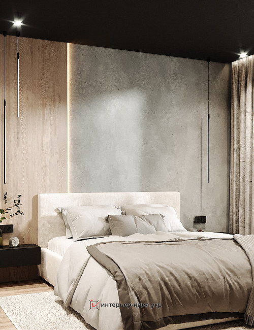 «Black bedroom». Спальня в ЖК &quot;Обрій 3&quot;, м. Львів