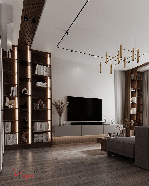 Сучасний інтер'єр квартири для щасливої пари