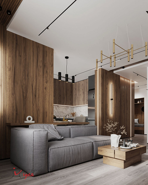 Сучасний інтер'єр квартири для щасливої пари