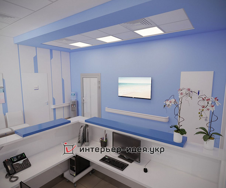 Розробка дизайн ресепшена і коридору в Медичному центрі