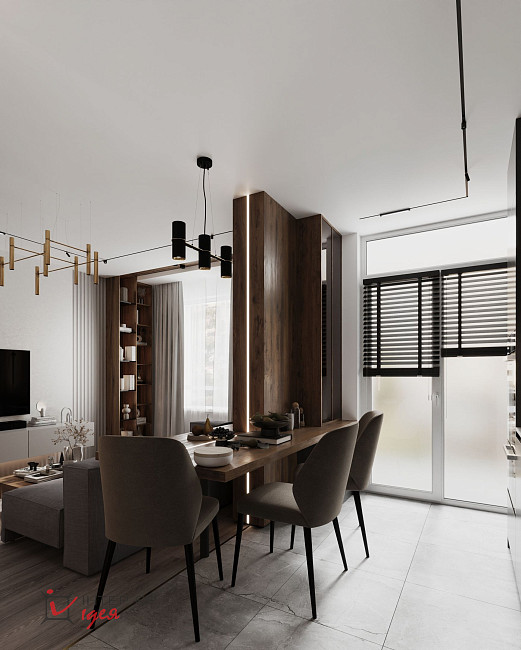 Сучасний інтер'єр квартири для щасливої пари