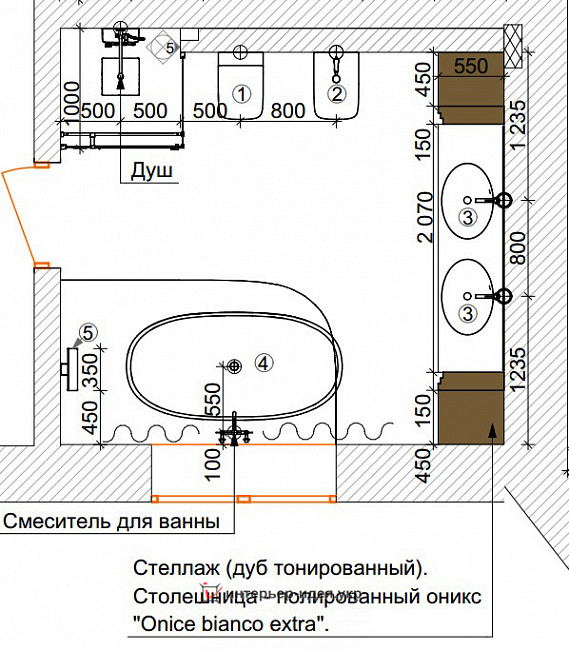 Поезія мармуру в дуеті класичного та сучасного в санвузлі приватного будинку