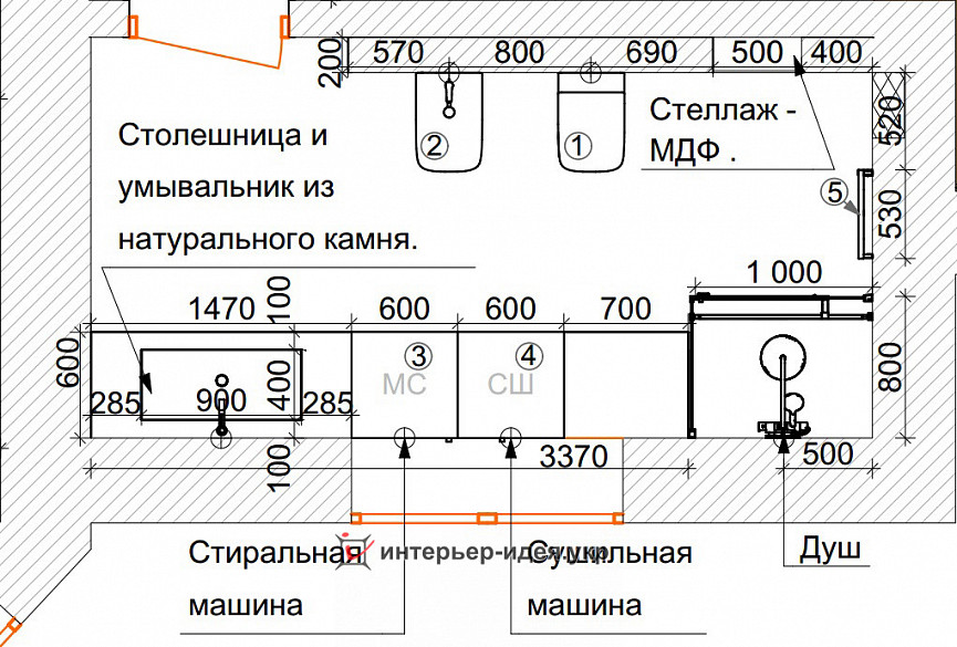 Легка грайлива ванна кімната у стилі сучасна класика