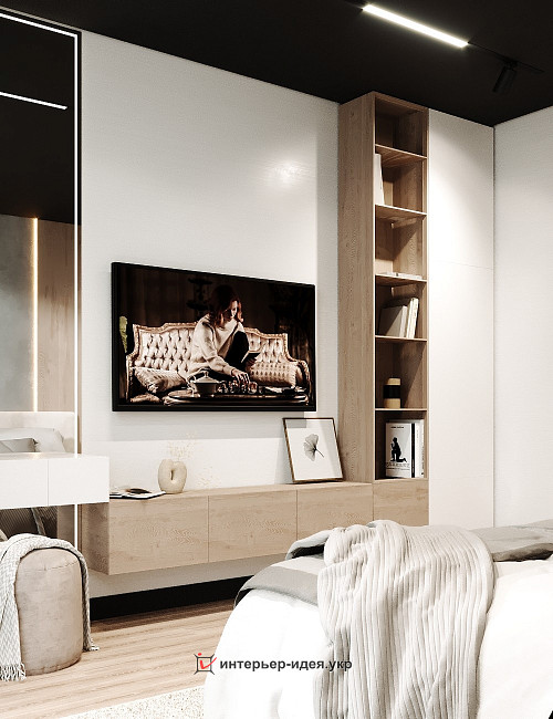«Black bedroom». Спальня в ЖК &quot;Обрій 3&quot;, м. Львів