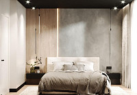 «Black bedroom». Спальня в ЖК &quot;Обрій 3&quot;, м. Львів. Дизайн СПАЛЬНІ
