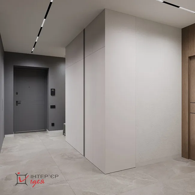 Передпокій 13,5 м2 в стилі учасний мінімалізм