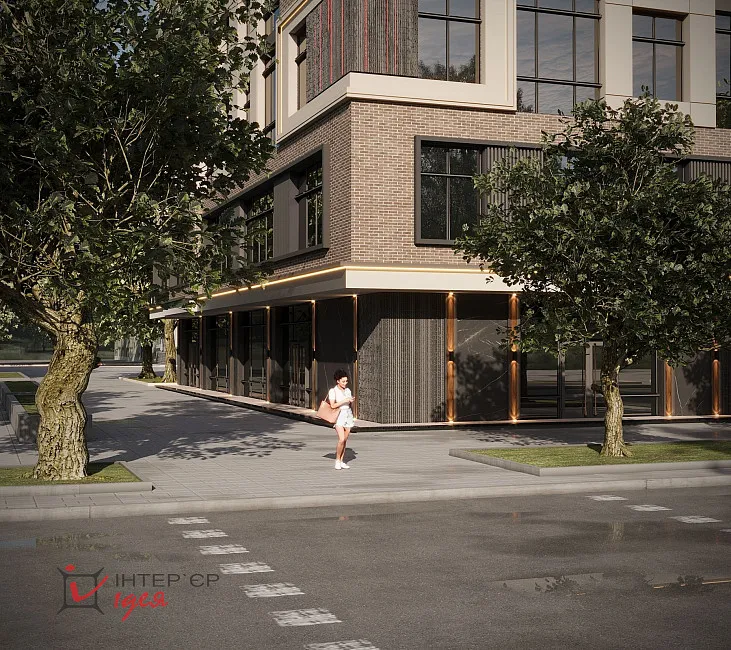 Дизайн фасаду багатоповерхівки в центрі Черкас