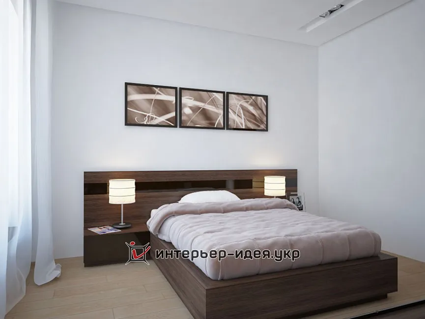 Дизайн спальні кольору молочного шоколаду