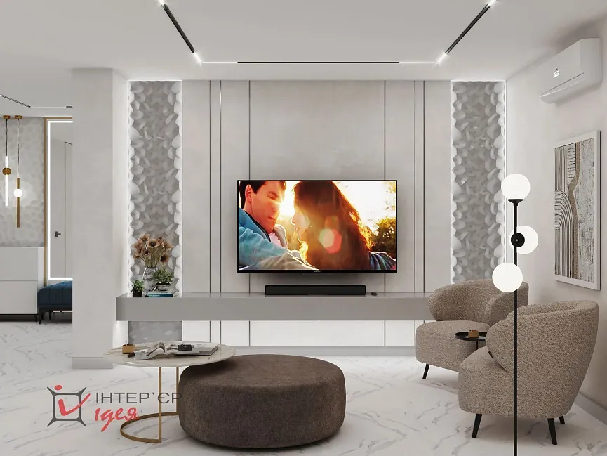 Сучасна кухня-студія 41 м.кв