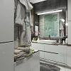 Сучасний санвузол в київській квартирі по вул. Яблонського