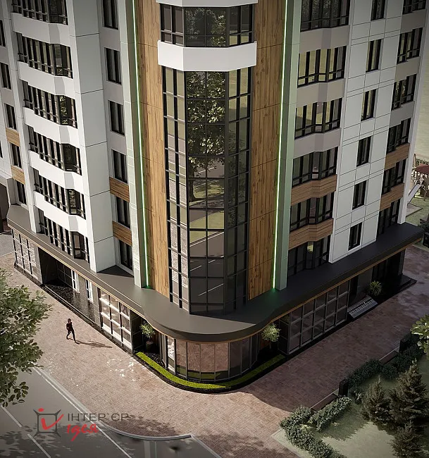 Дизайн фасаду багатоповерхівки в Черкасах, по вул. Шевченка, 184