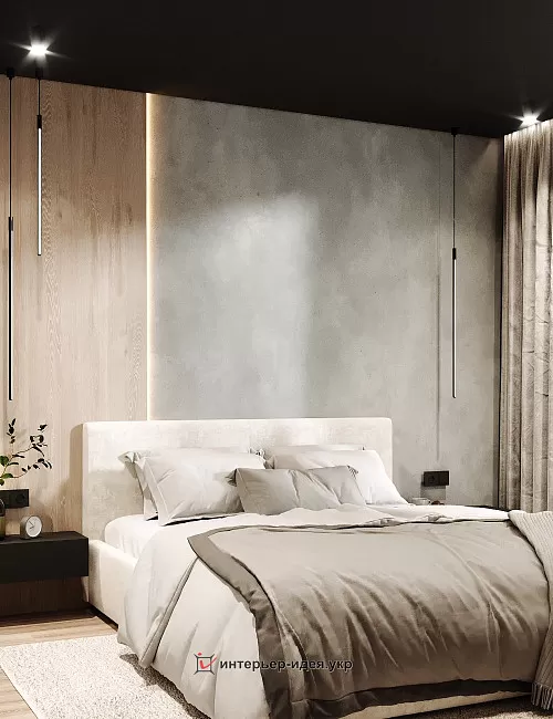«Black bedroom». Спальня в ЖК &quot;Обрій 3&quot;, м. Львів