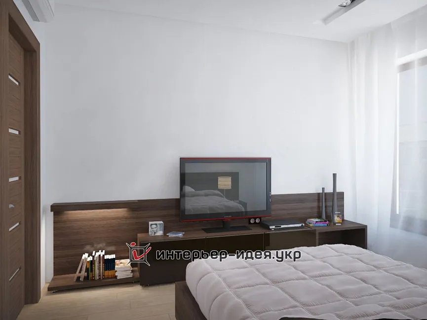 Дизайн спальні кольору молочного шоколаду