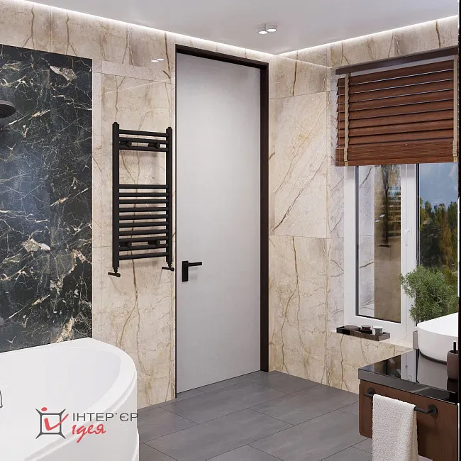 Яскравий санвузол у готельному номері