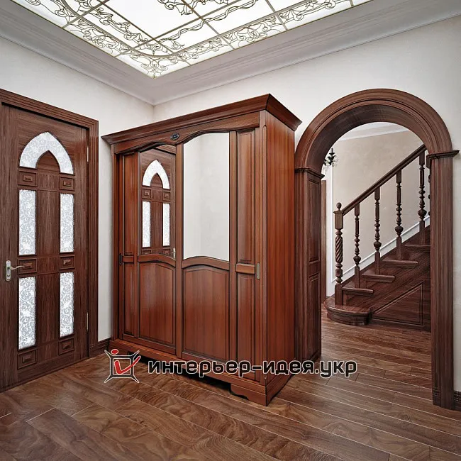 Дизайн холу з класичними меблями в інтер'єрі