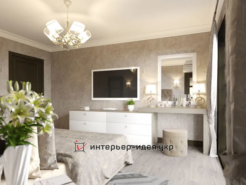 Дизайн спальні з виходом на терасу