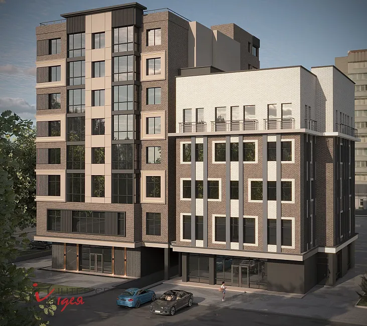 Дизайн фасаду багатоповерхівки в центрі Черкас