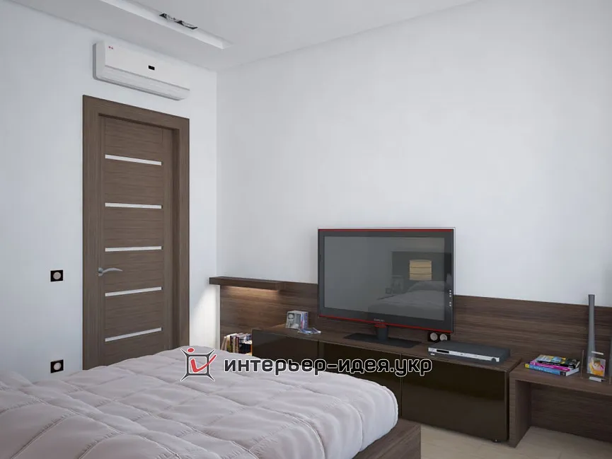 Дизайн спальні кольору молочного шоколаду